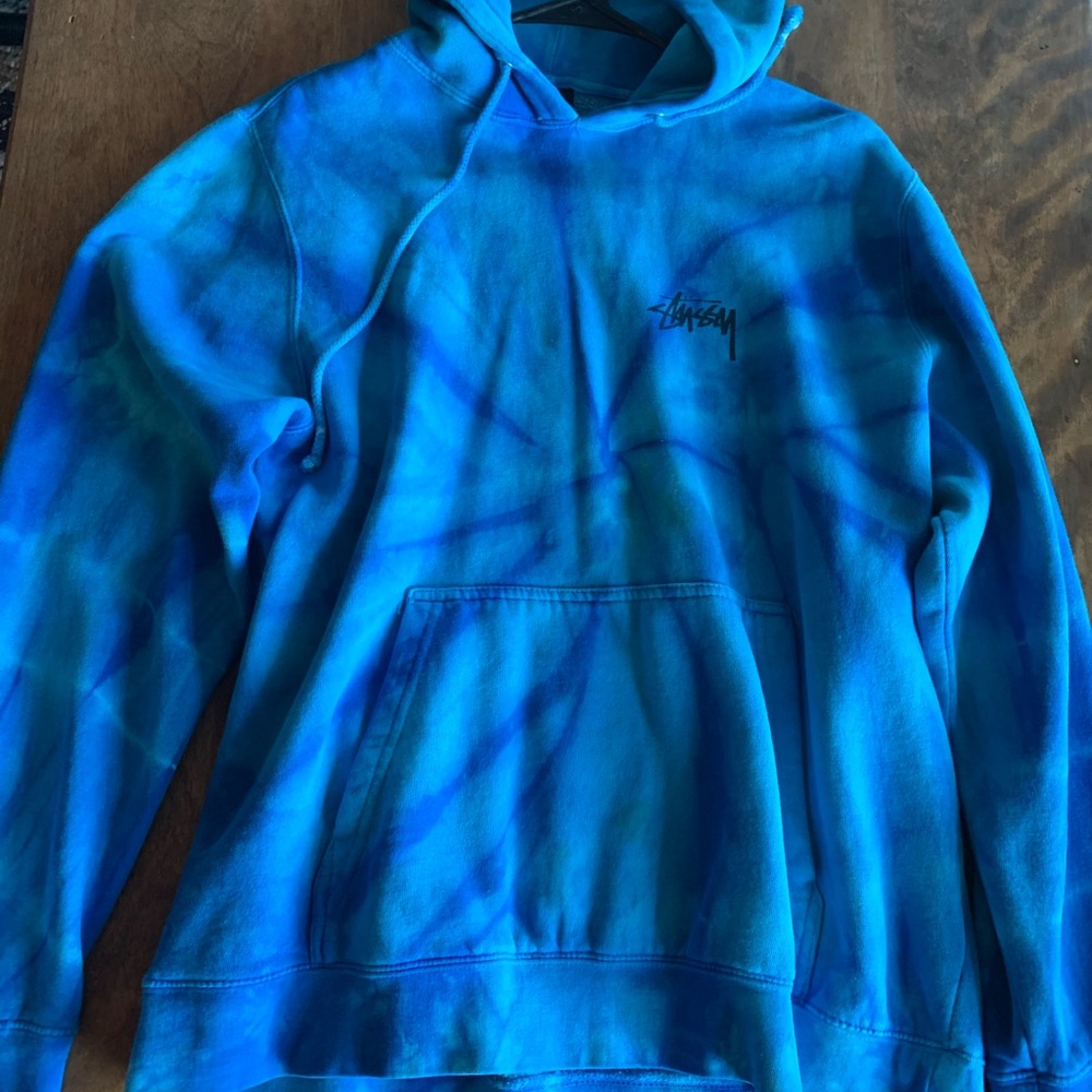 Mens Blue Stüssy Pullover